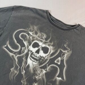 Sons of Anarchy SAMCRO Grim Reaper Skull Smoke Graphic T-Shirt XL